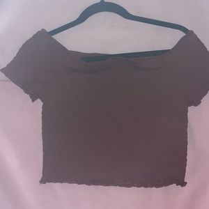 dark orange large crop top.